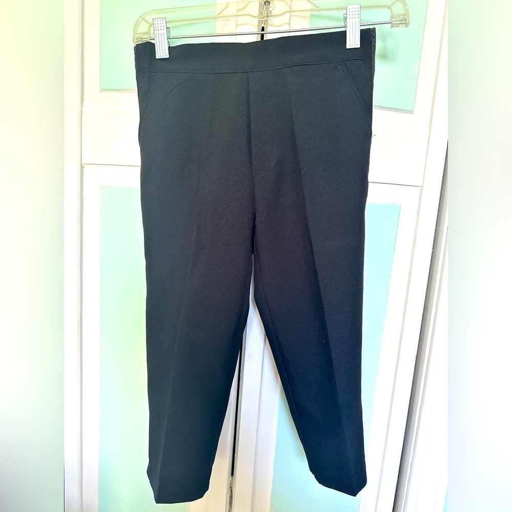 Black tuxedo tux pants Toddler 4 Husky wedding ring bearer Kids Boys bow tie